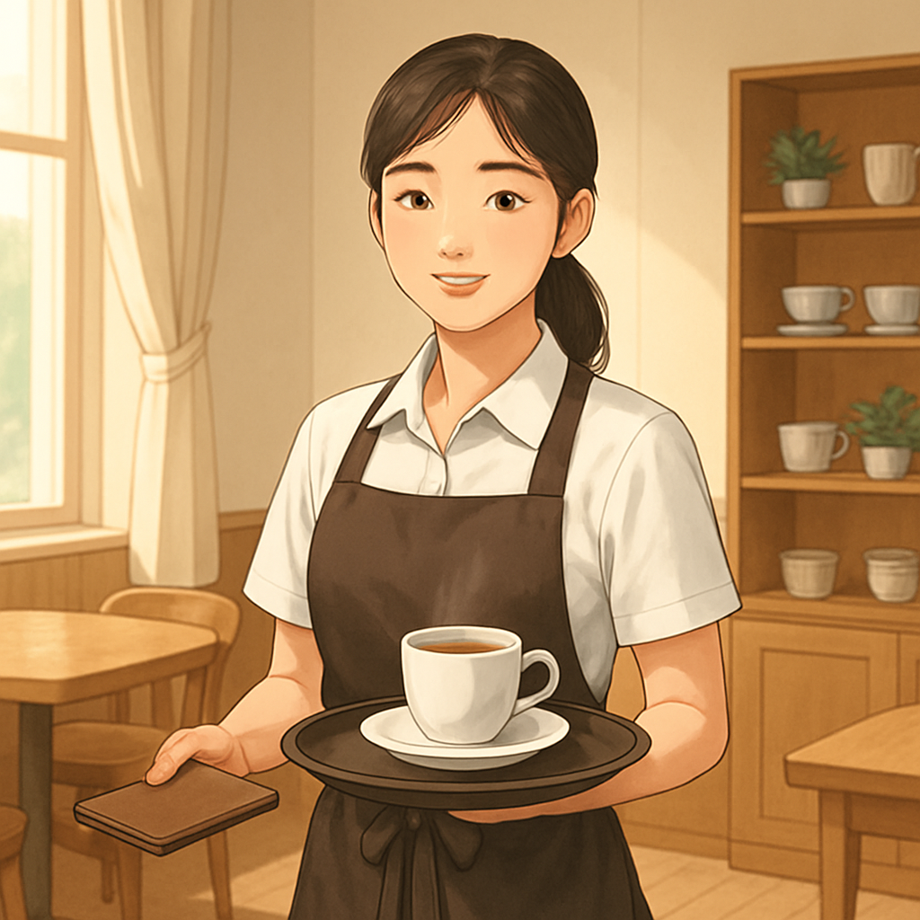 초보도 가능한 다방 서빙 아르바이트 채용 공고 이미지
