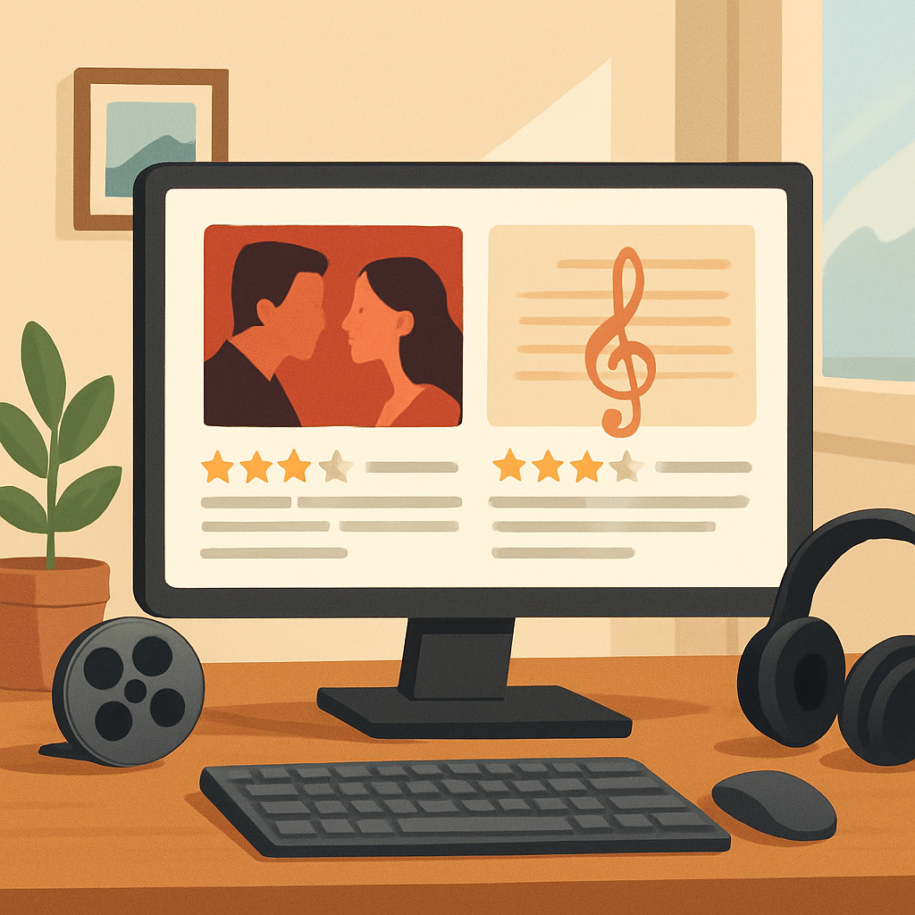 영화 및 음악 리뷰 사이트 이미지