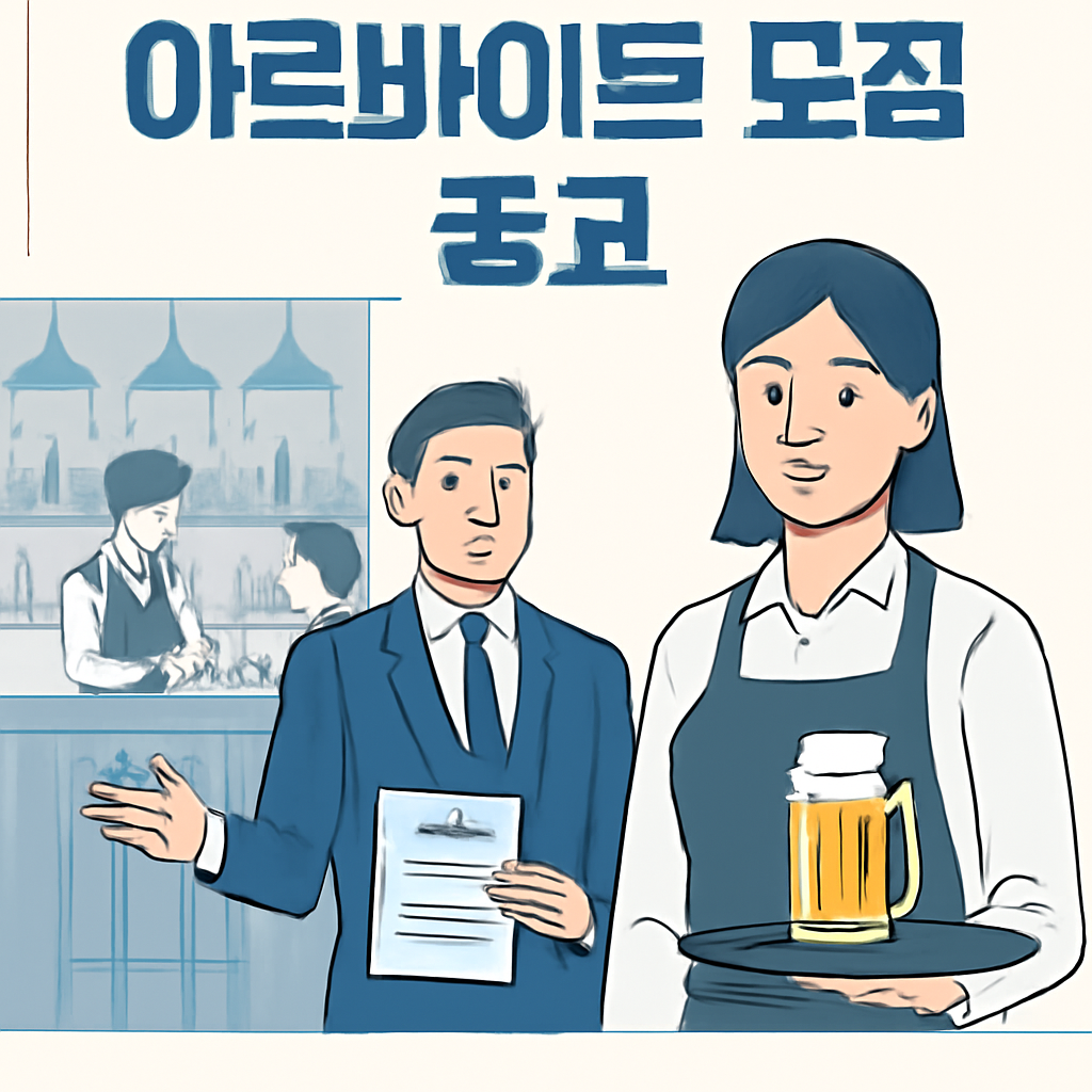 서울 주점 아르바이트 모집 공고 이미지