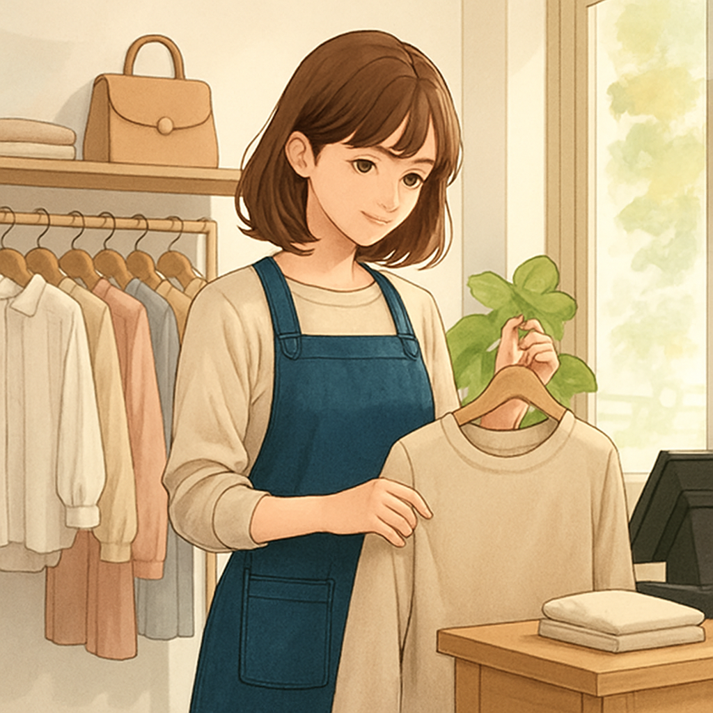 패션 소매점 아르바이트 이미지