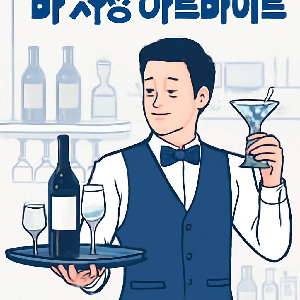 바 서빙 아르바이트 이미지