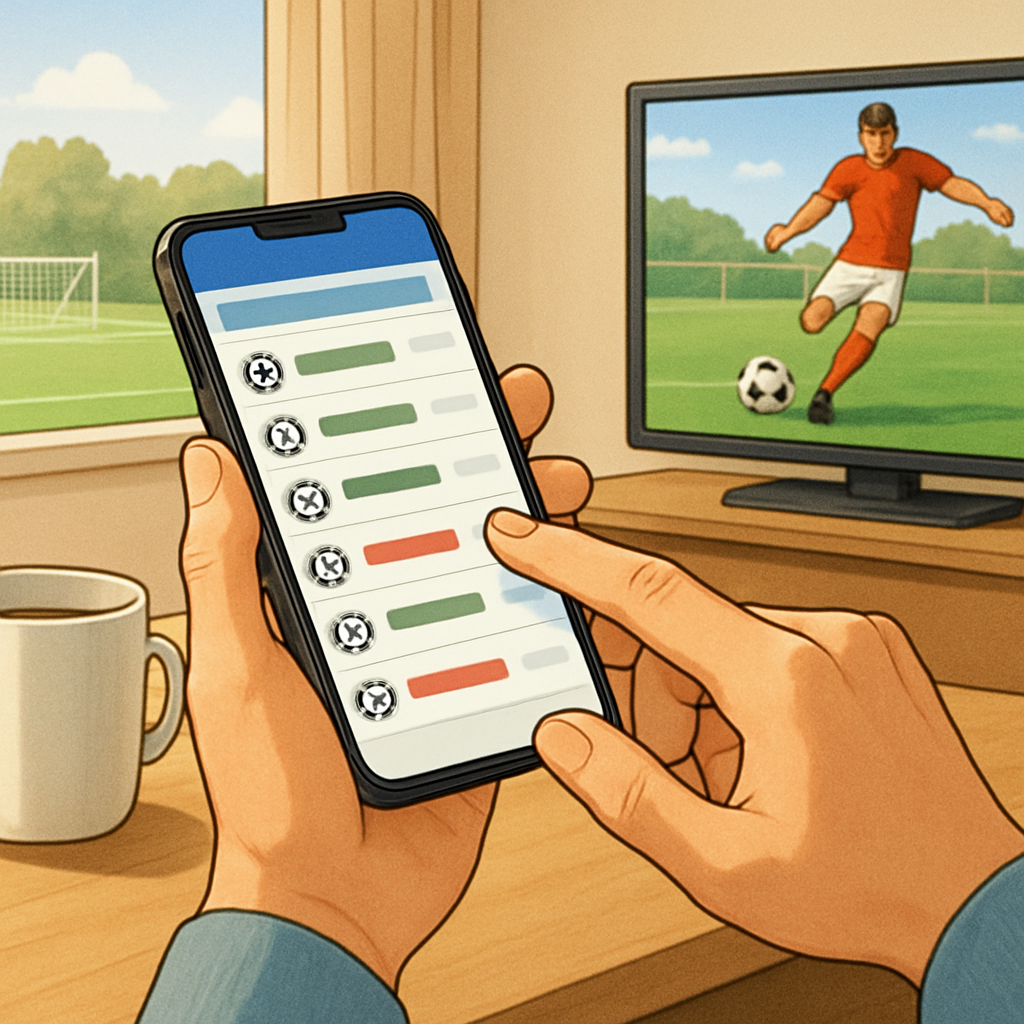 한국에서 축구 경기 스포츠중계 일정 확인 방법 이미지