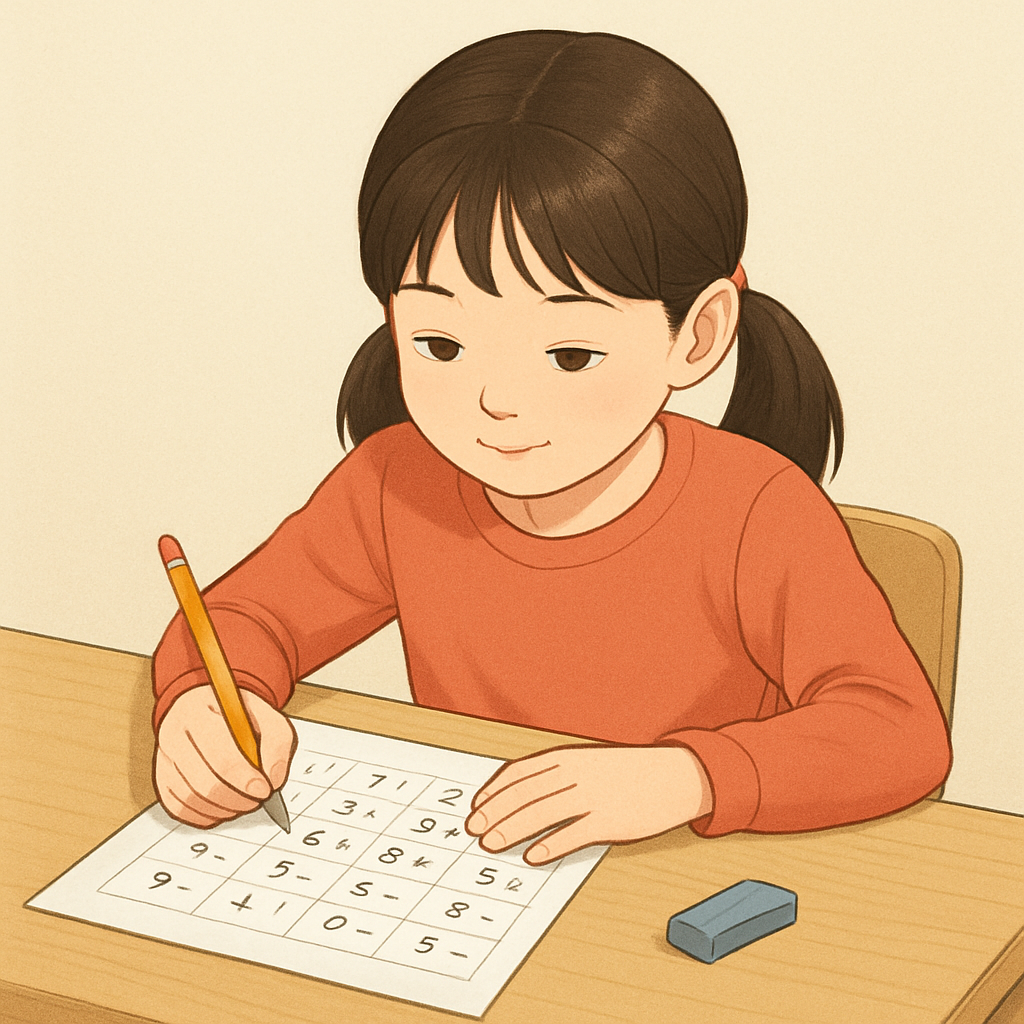 초등학생용 쩜오 구구단 연습 문제 이미지