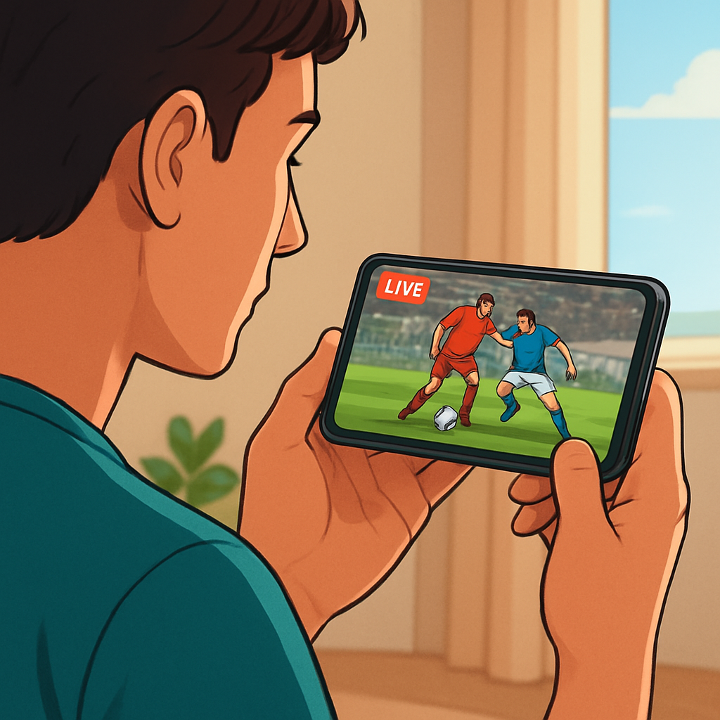 모바일에서 스포츠중계 시청하는 방법 이미지